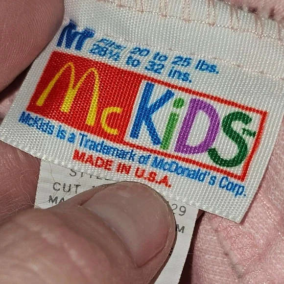 Vintage McKids Corduroy Overalls 20-25lbs 9-12months Pink - Picture 4 of 7